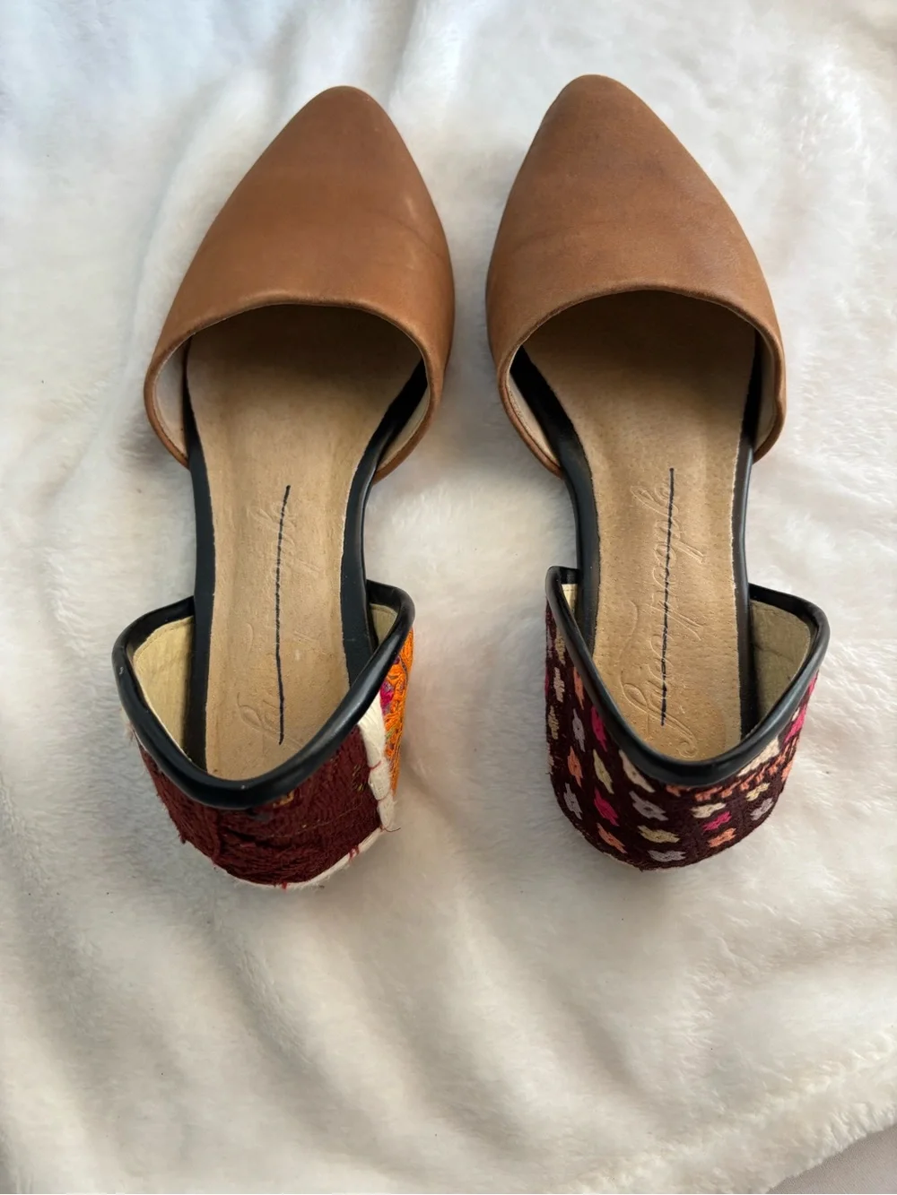 Free People Rajah D’Orsay Embroidered Flats Size 36/6